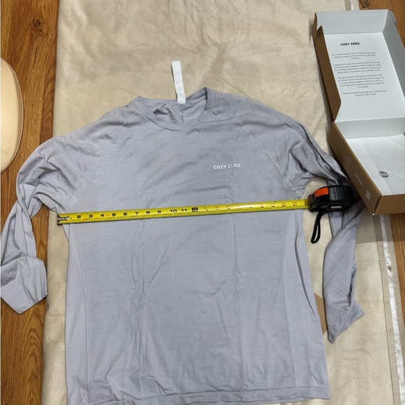 Cozy zero . Men's Light Gray Crew Neck Shirt - Picture 13 of 13